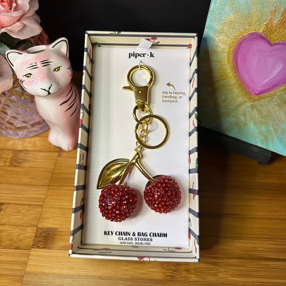 Piper K Cherry Keychain & Bag Charm π - Picture 9 of 10